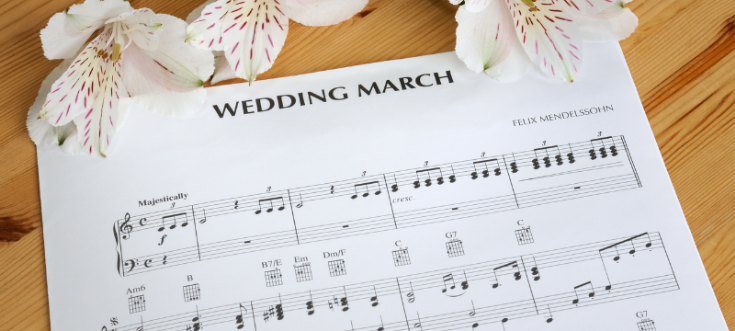 Übersicht zur passenden Hochzeitsmusik für Trauung, Sektempfang, Dinner und Party